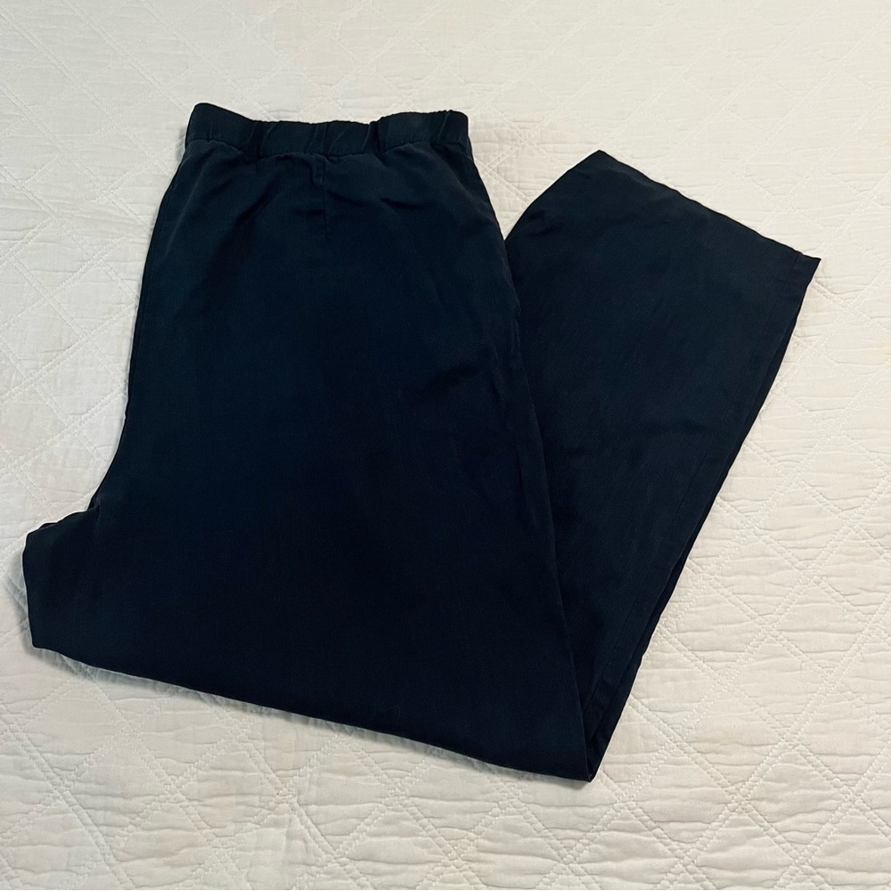 Pure Jill Navy Blue Lyocell Pants L Tall